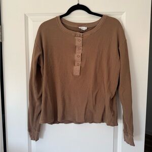 Good American Waffle Knit Henley